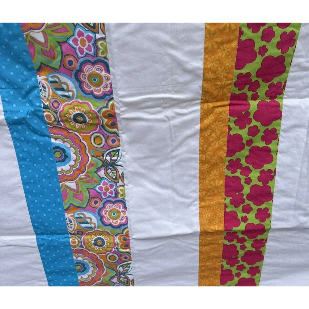Boho Floral Baby Blanket Quilt Cotton Nursery Playmat 51” x 40” Bedding